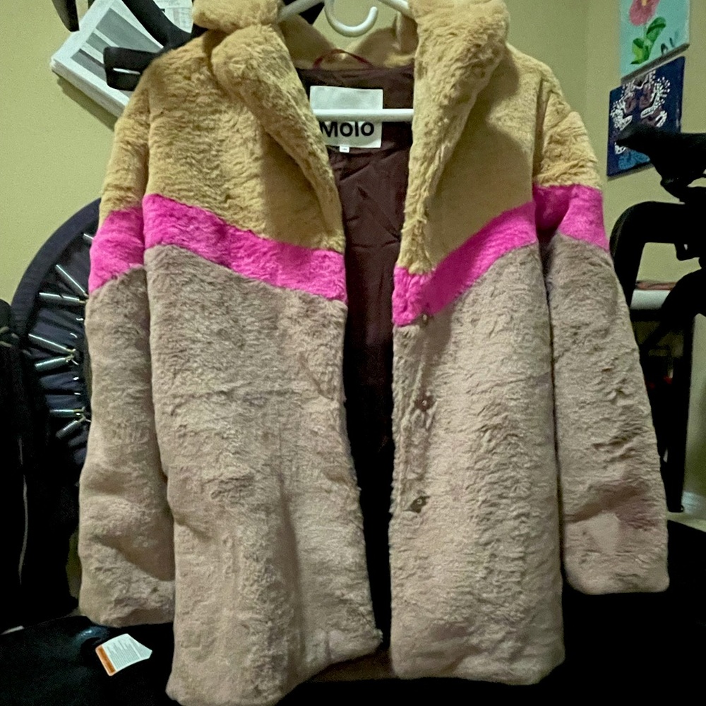Molo- Polyester Fur Coat-